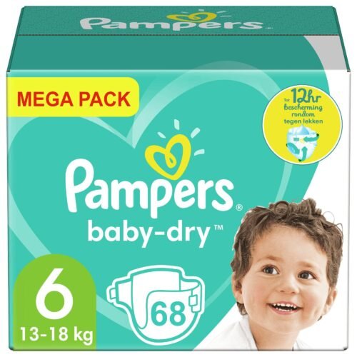 HYGIEN PAMPERS BABY DRY 68 PC. N? 6 (13-18 KG):