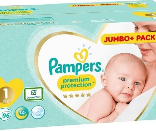 PAMPERS PREMIUM PROTECTION 96 PC. N?1 (3-5KG)